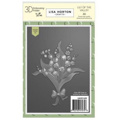 Lisa Horton Crafts 3D Embossing Folder and Die - Lily Of The Valley